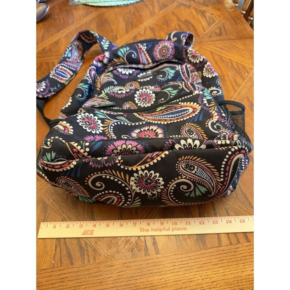 VERA BRADLEY Lighten Up Essential Backpack Bandana Swirl Pattern Computer Bag